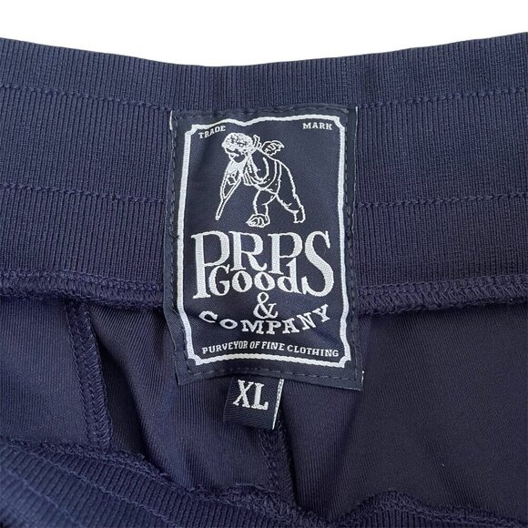 PRPS Mens Track Pants XL Navy Blue Sweatpant Joggers Zip Pockets Straight Leg - Picture 2 of 16